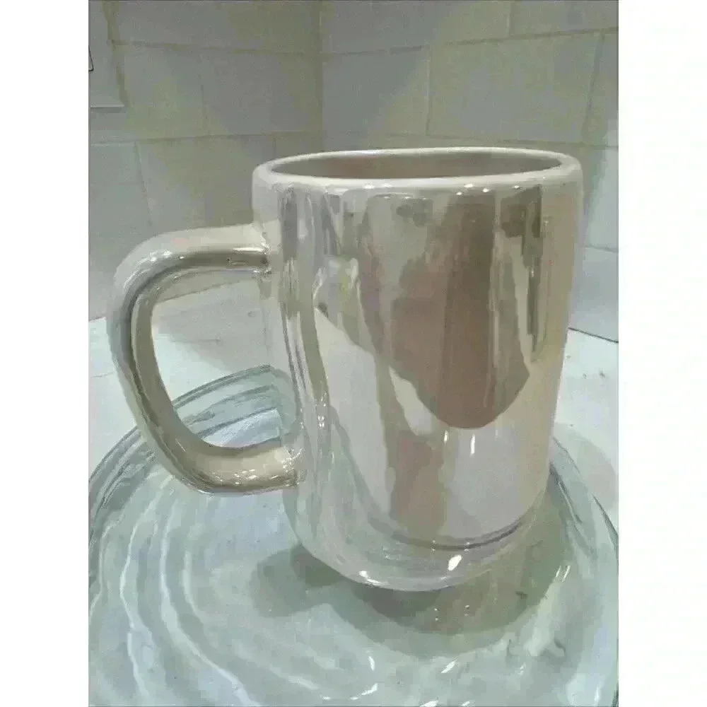 Rae Dunn Valentines Day CUTIE PIE Mug Iridescent Ceramic w/ Black by Magenta